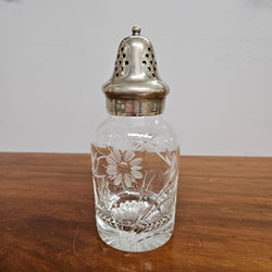 Vintage "Stuart" Cut Crystal & Silver Plated Sugar Shaker | Antique & Vintage | Moonee Ponds Antiques | Australia Wide Delivery