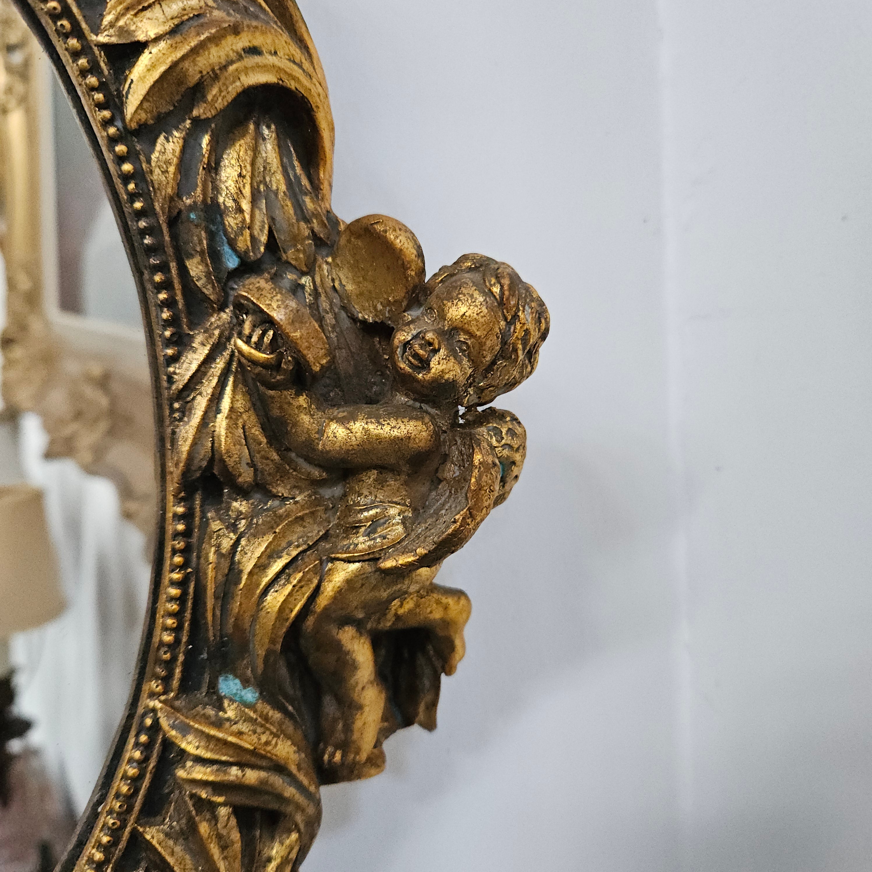 Decorative Gold Gilt Cherub Mirror | Antique & Vintage | Moonee Ponds Antiques | Australia Wide Delivery