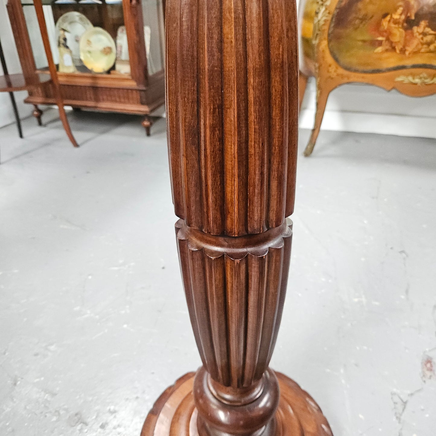 Antique Walnut Wooden Pedestal