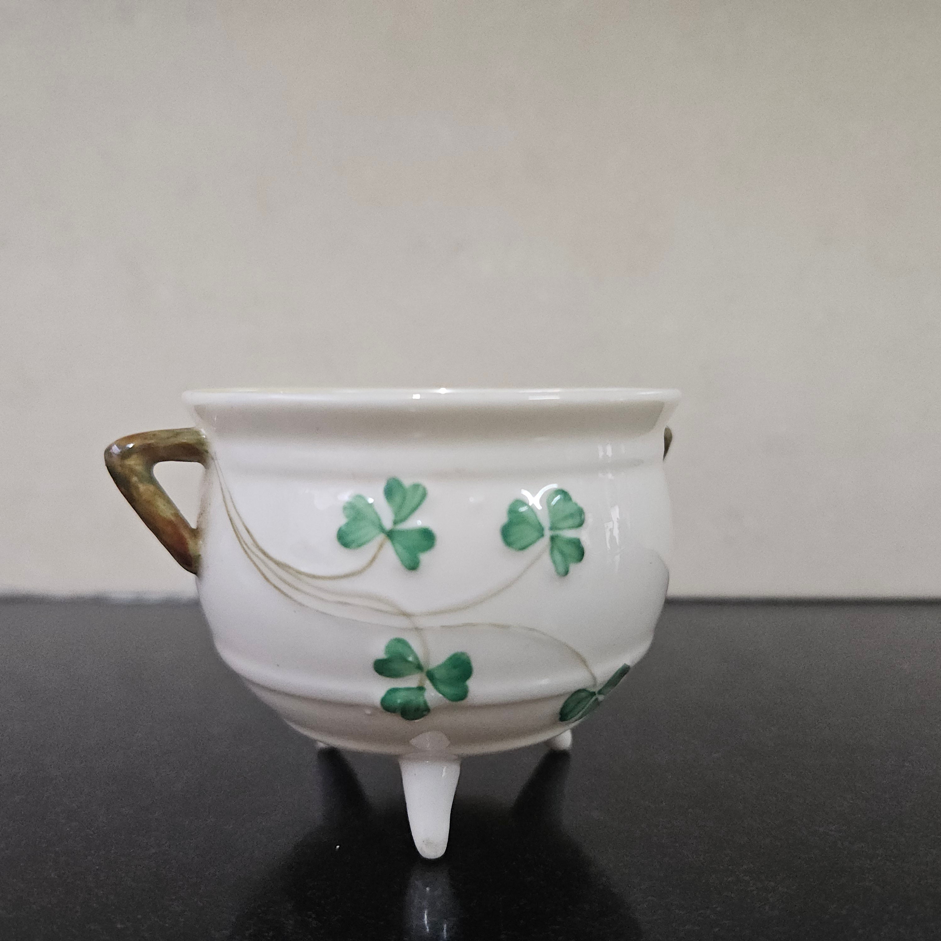 Belleek Small Cauldron Bowl | Antique & Vintage | Moonee Ponds Antiques | Australia Wide Delivery