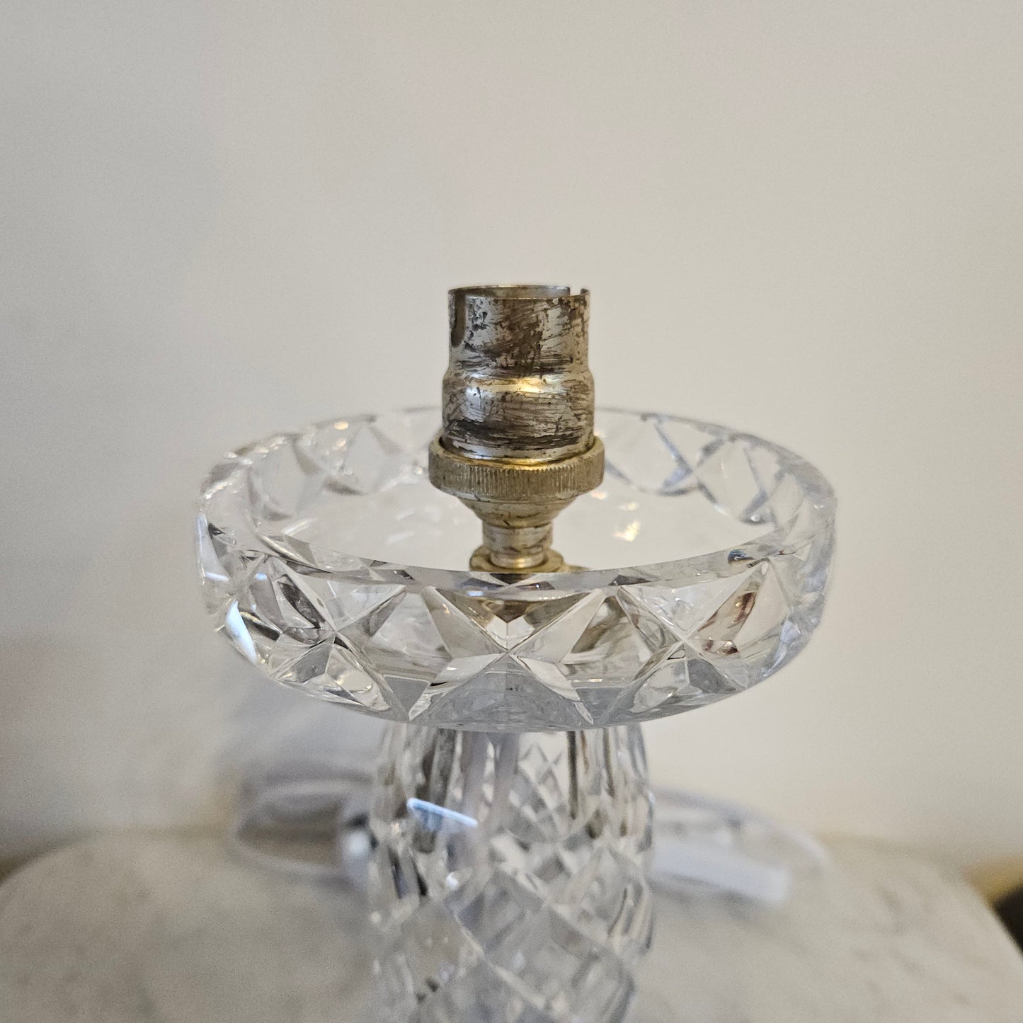 Vintage Bohemian Crystal Boudoir Table Lamp