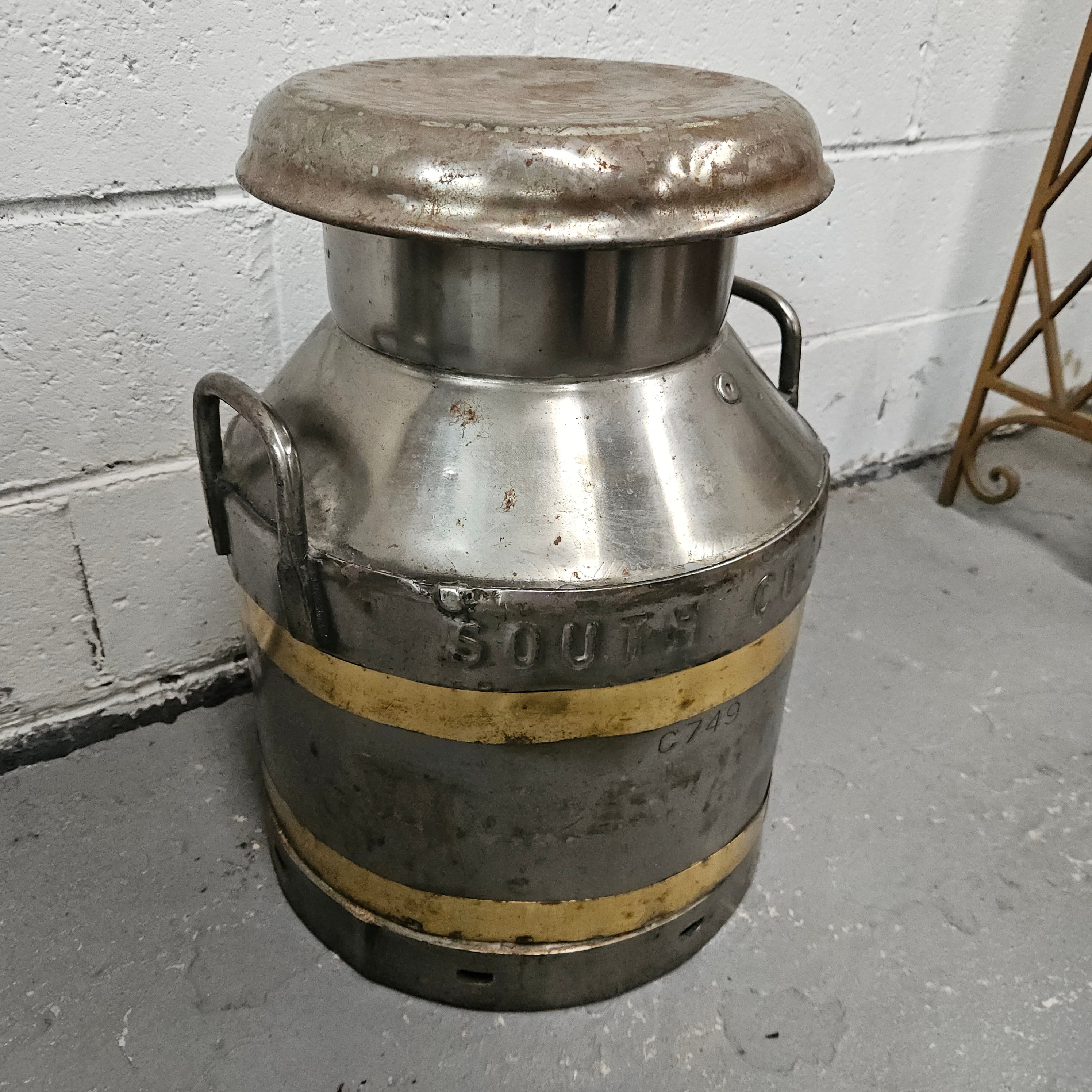 Signed Medium Metal Milk Canister/Churn | Antique & Vintage | Moonee Ponds Antiques | Australia Wide Delivery