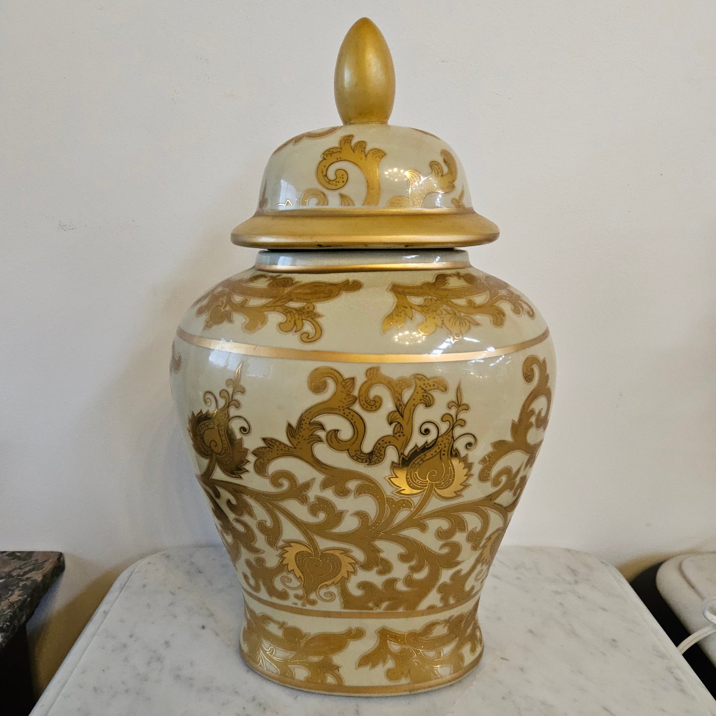 Decorative Porcelain Vase & Lid