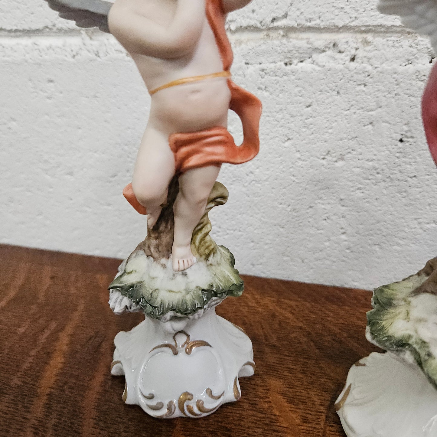Set of Three Capodimonte Angle Figurines