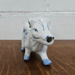 Vintage Blue/White Cow Cream Jug | Antique & Vintage | Moonee Ponds Antiques | Australia Wide Delivery