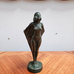 Bronze Hood Ornament by Max Le Verrier "Femme Au Voile" | Antique & Vintage | Moonee Ponds Antiques | Australia Wide Delivery