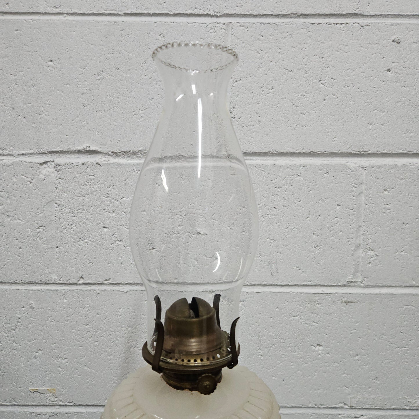 Antique Milk Glass Kero Lamp