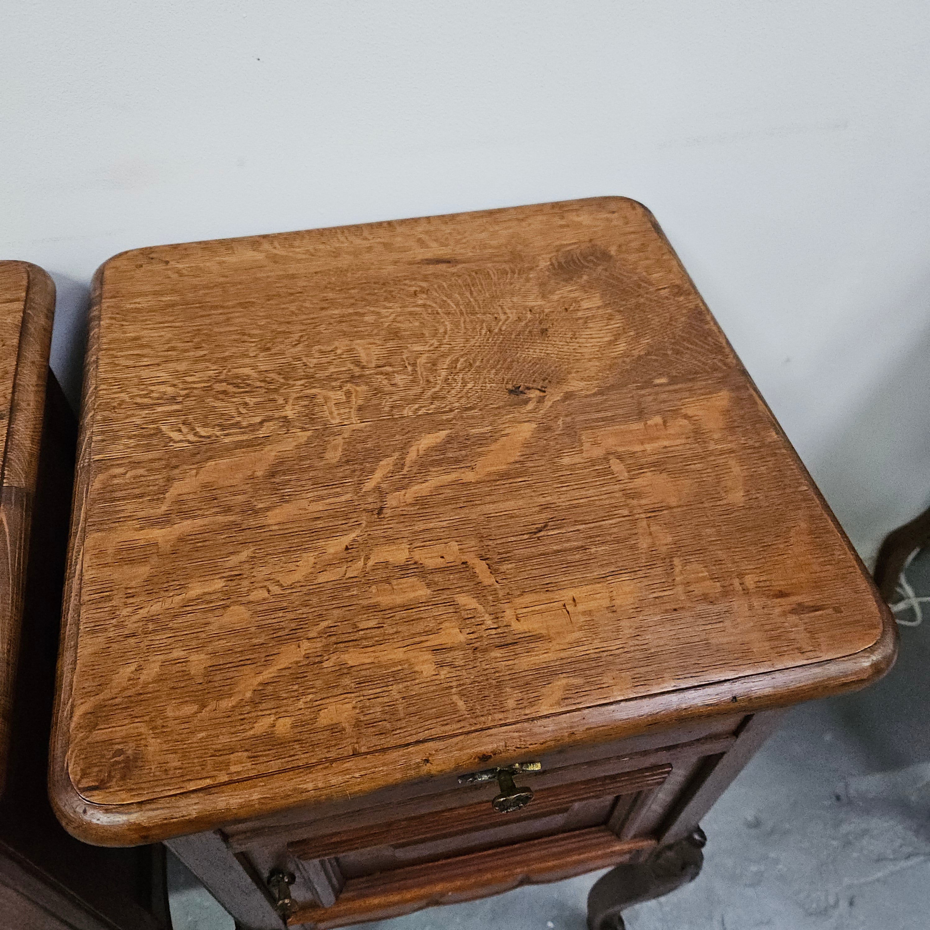 Rare Pair of Antique French Louis XV Style Wooden Top Bedsides | Antique & Vintage | Moonee Ponds Antiques | Australia Wide Delivery