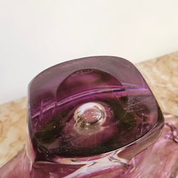 Val Lambert Signed Art Glass Vase | Antique & Vintage | Moonee Ponds Antiques | Australia Wide Delivery