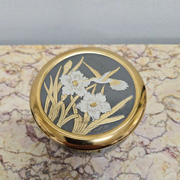 Japanese 'The Art Of Chokin' 24K Gold Edged Engraved Trinket Box