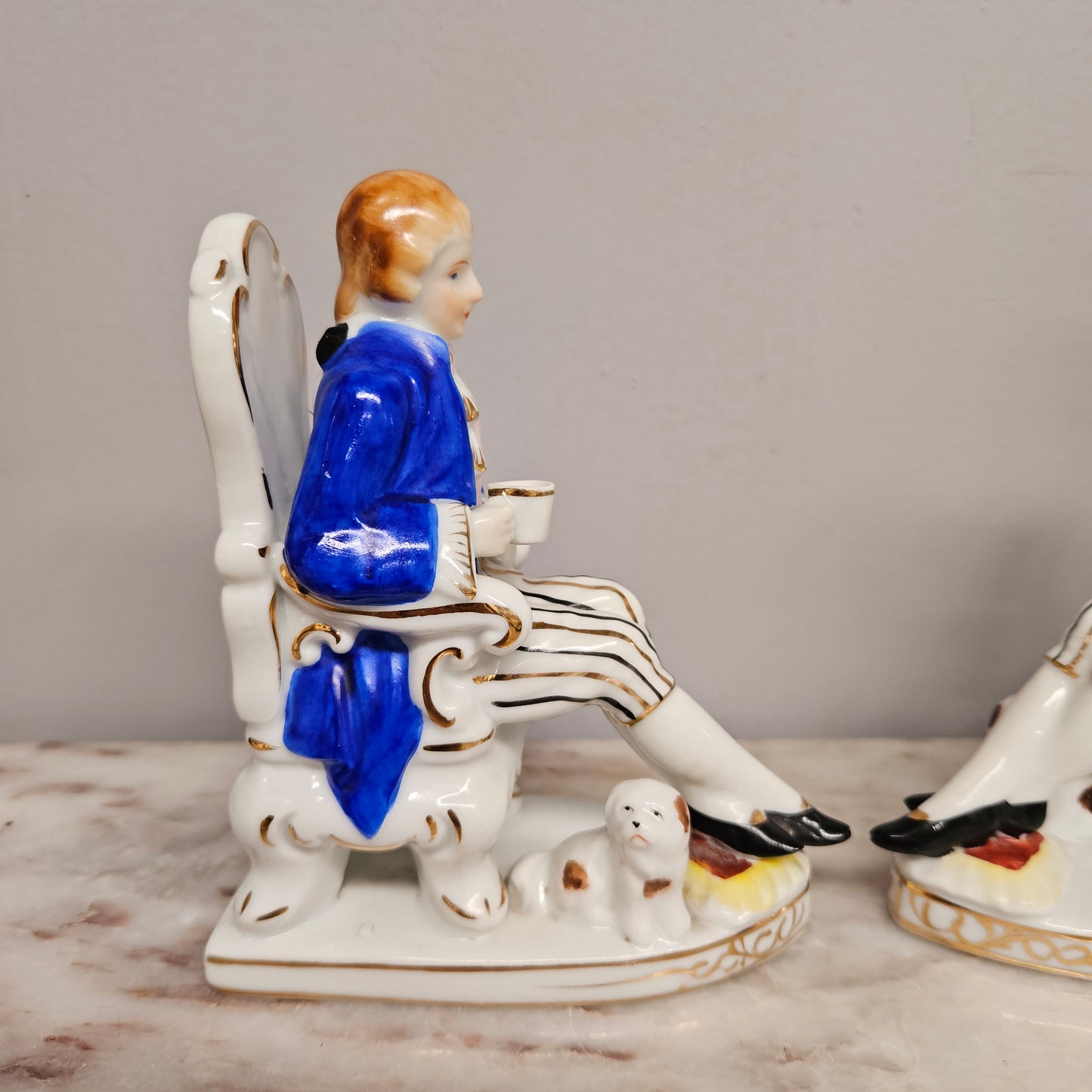Pair of Vintage Porcelain Bookends