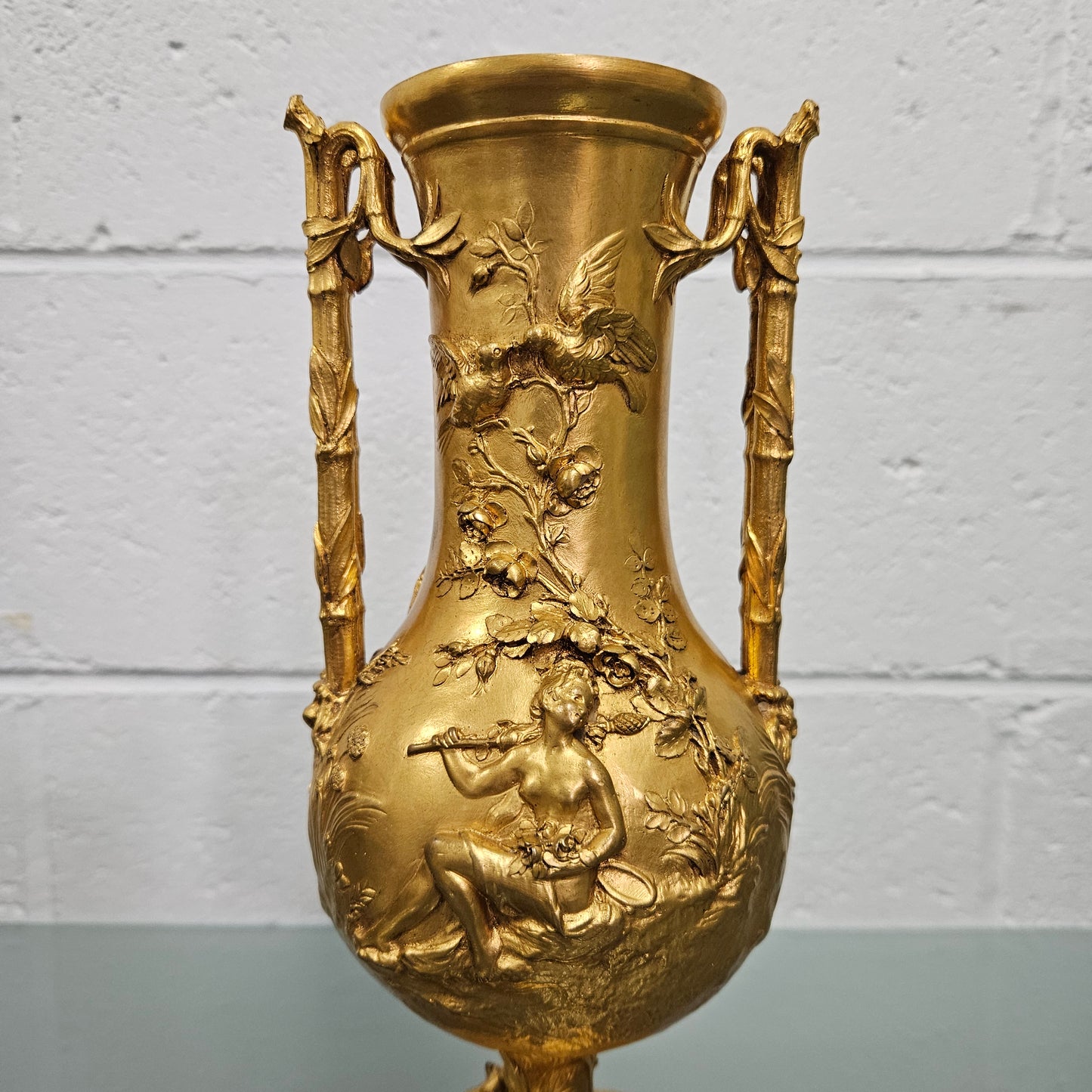 Finely Detailed 19th Century Gilt Bronze Vase