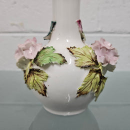 Antique Vase / Jug With Applied Floral Decoration