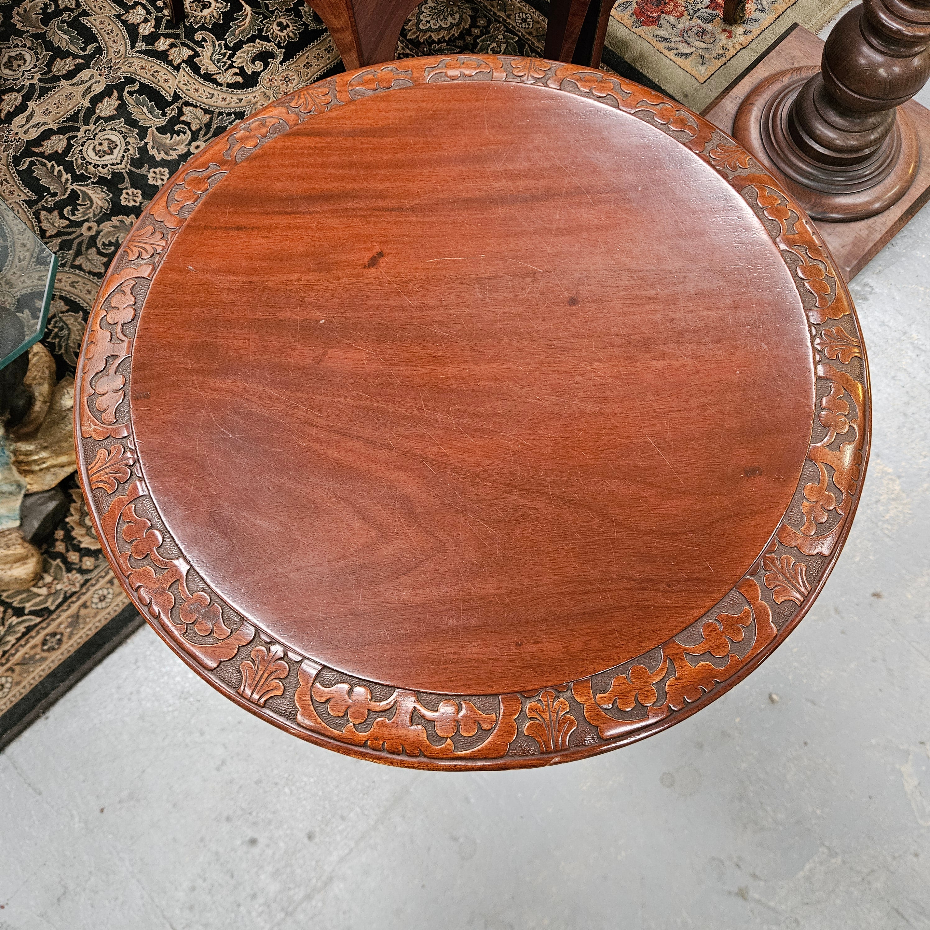 Victorian Antique Mahogany Carved Occasional Table | Antique & Vintage | Moonee Ponds Antiques | Australia Wide Delivery
