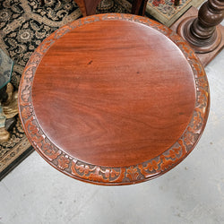Victorian Antique Mahogany Carved Occasional Table Moonee Ponds Antiques
