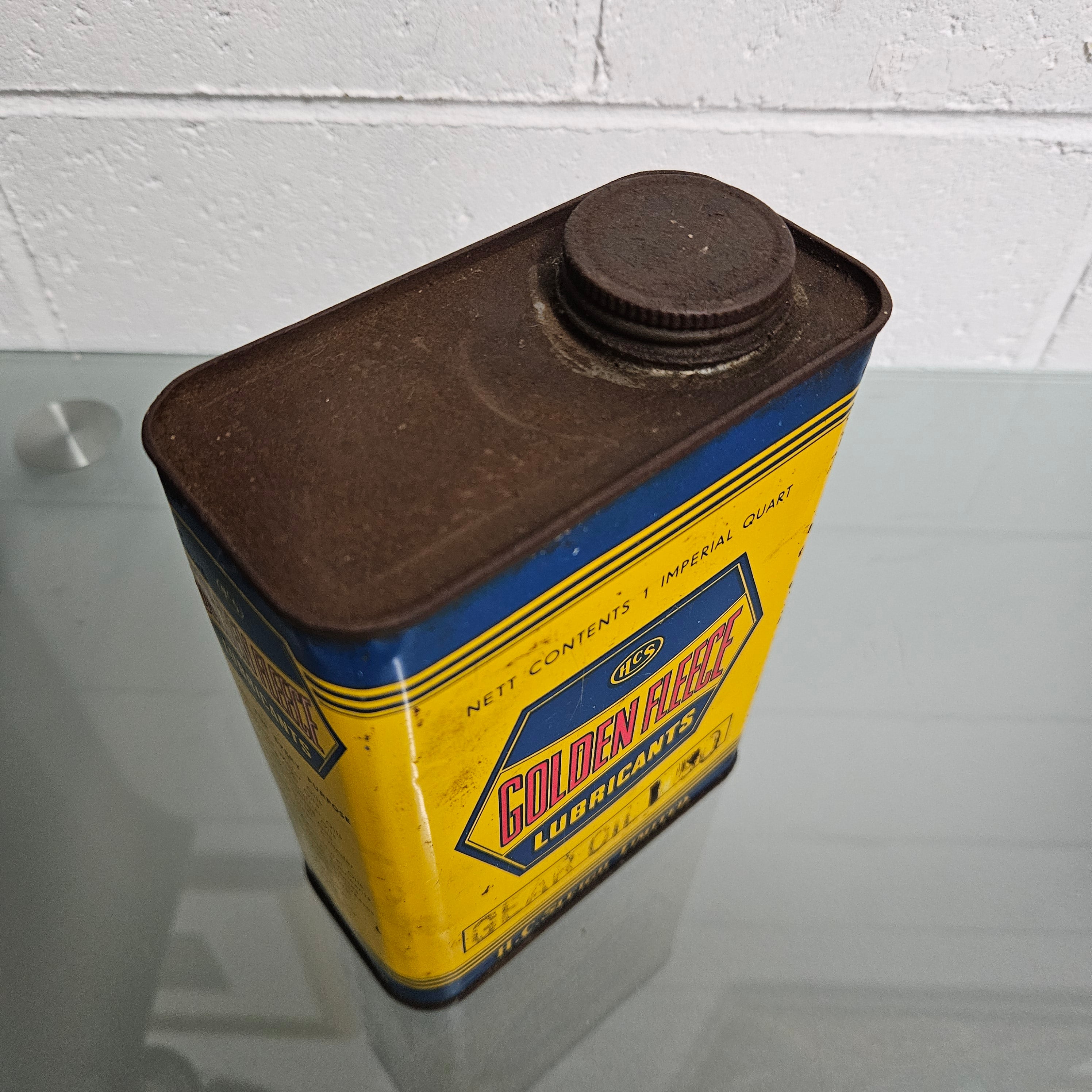 Vintage Golden Fleece "Lubricant" Tin | Antique & Vintage | Moonee Ponds Antiques | Australia Wide Delivery