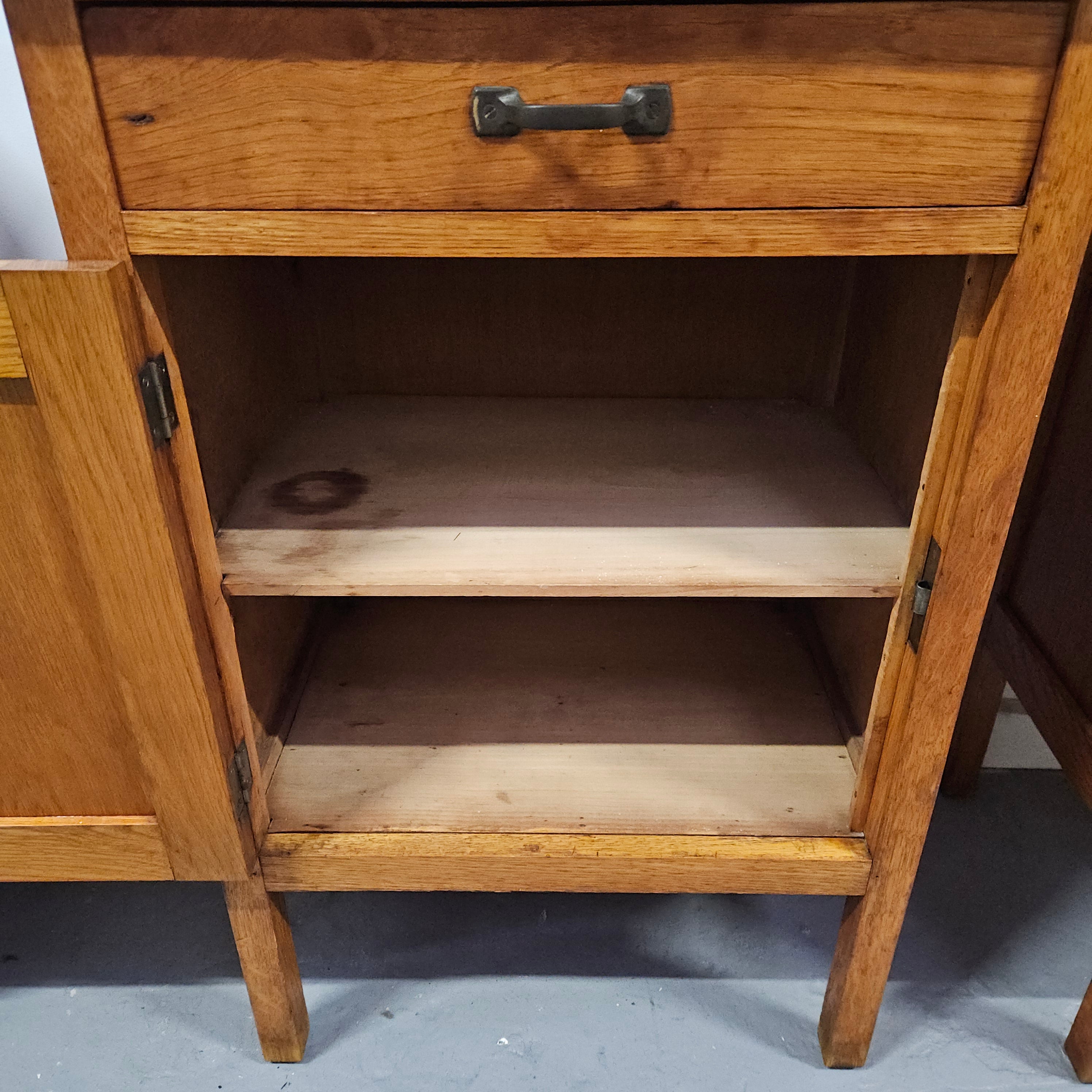 Oak Marble Top Side Cabinet With Drawer | Antique & Vintage | Moonee Ponds Antiques | Australia Wide Delivery