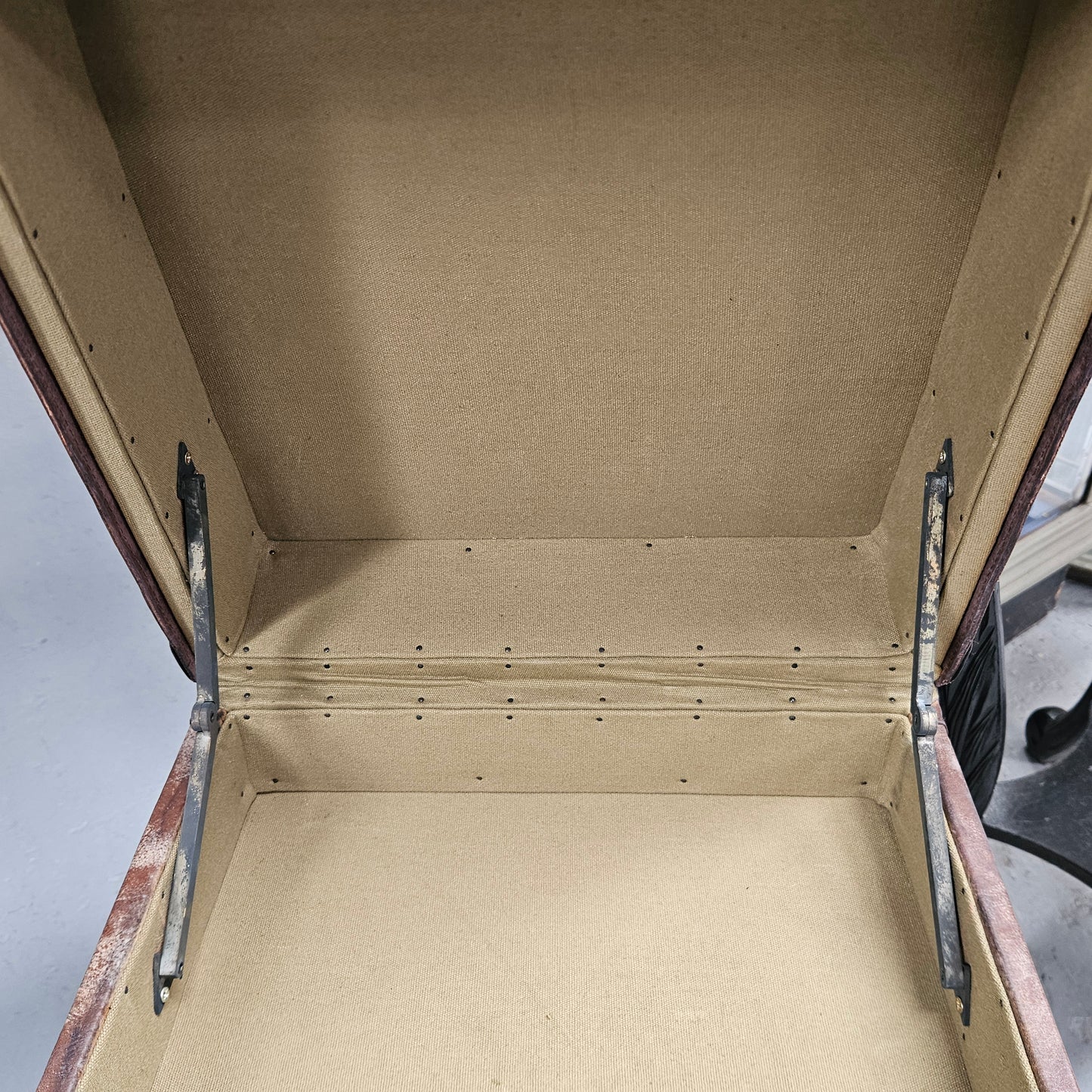 Portable Leather Filing Cabinet / Side Table