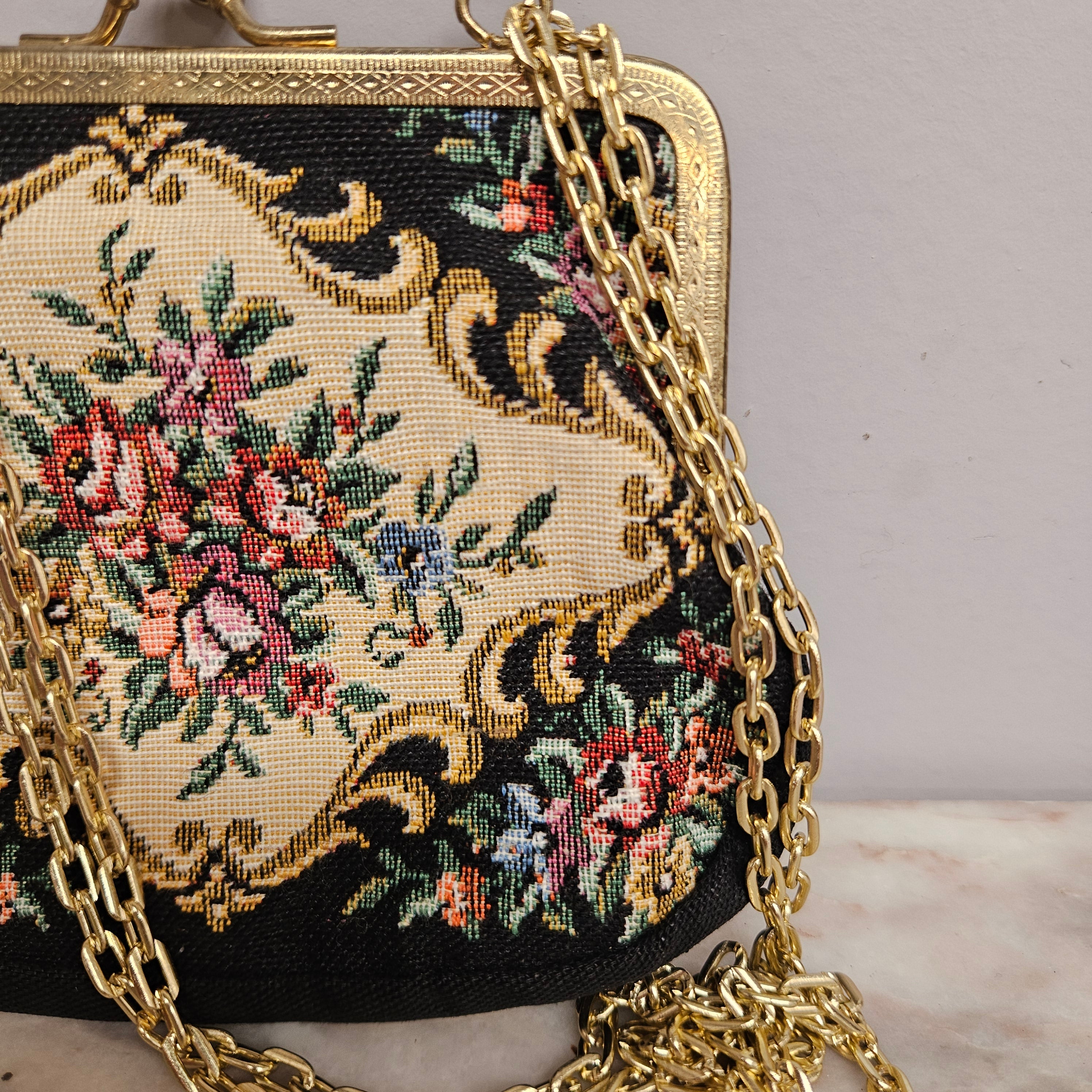 Vintage Petit Point Small Purse/Handbag | Antique & Vintage | Moonee Ponds Antiques | Australia Wide Delivery