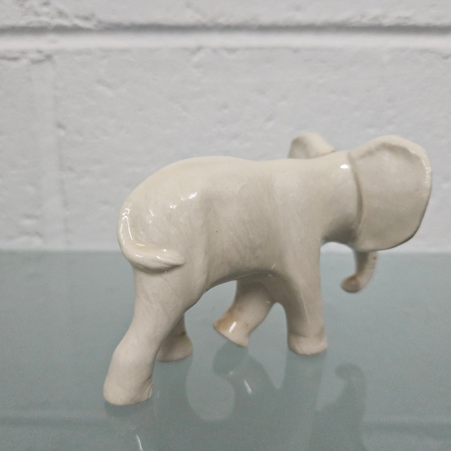 Signed Pottery Elephant