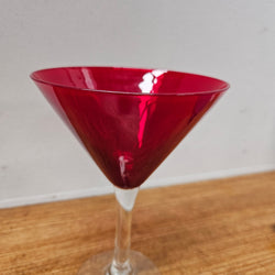 Vintage Ruby Red Martini Glass | Antique & Vintage | Moonee Ponds Antiques | Australia Wide Delivery