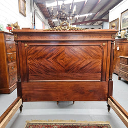 French Louis XVI Style Mahogany Queen Size Bed | Antique & Vintage | Moonee Ponds Antiques | Australia Wide Delivery