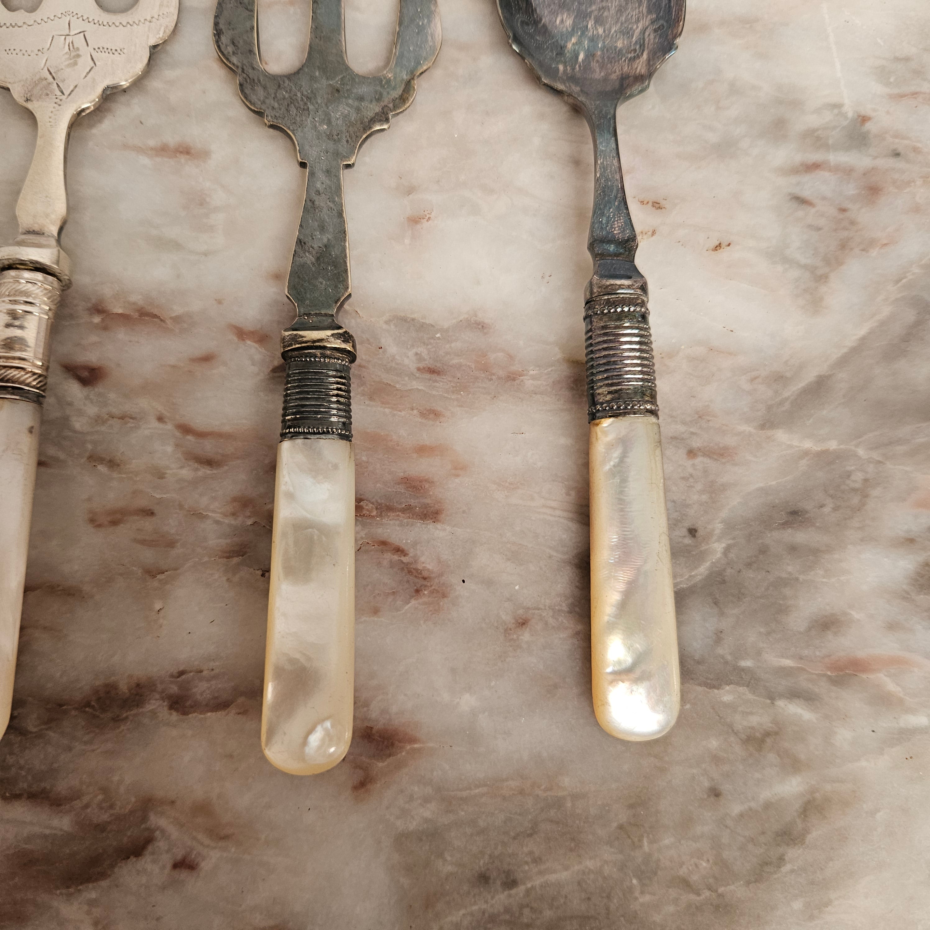 Assorted Mother Of Pearl & Silver Plate Cutlery (5 Items) | Antique & Vintage | Moonee Ponds Antiques | Australia Wide