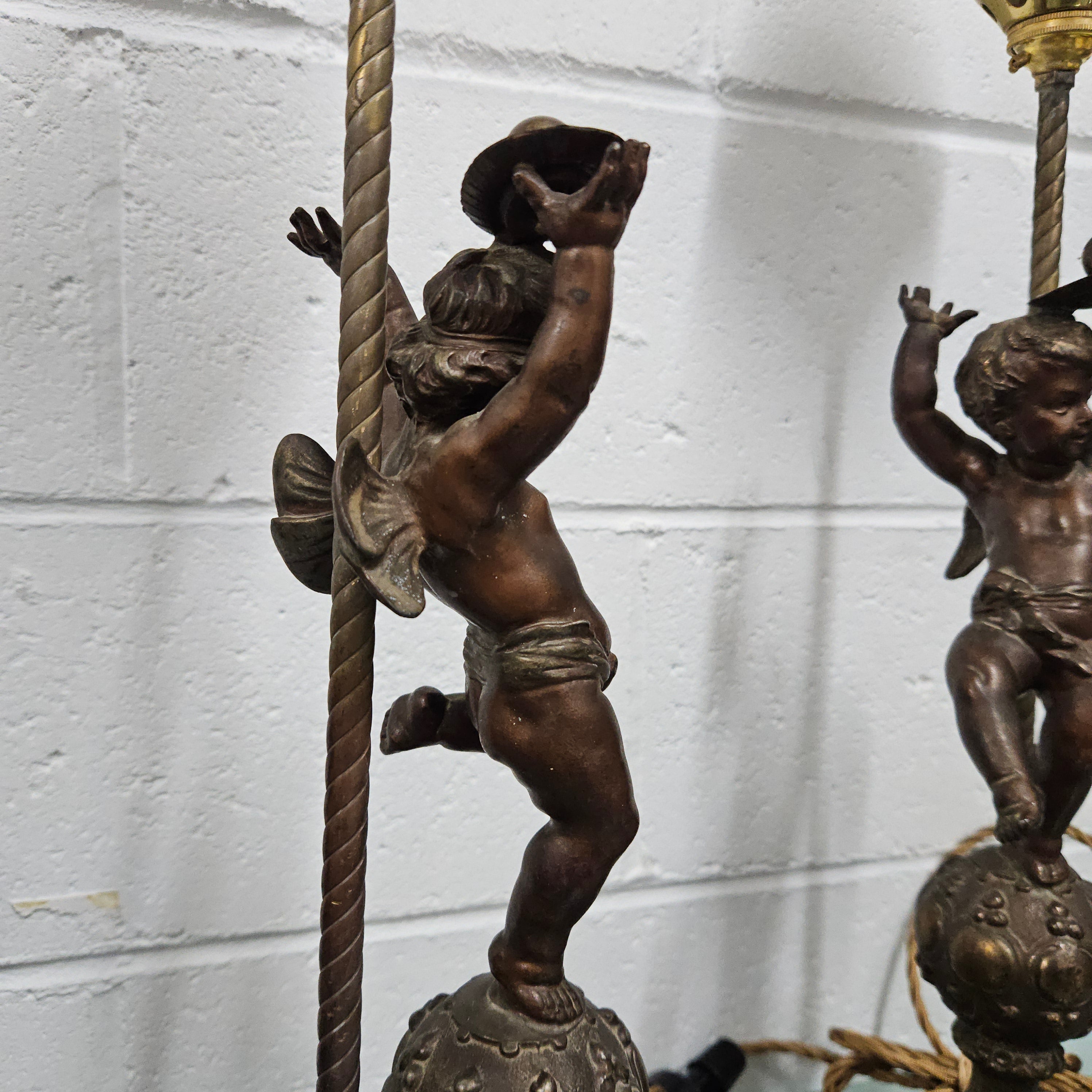 Antique Pair of Decorative Cherub Table Lamps | Antique & Vintage | Moonee Ponds Antiques | Australia Wide Delivery