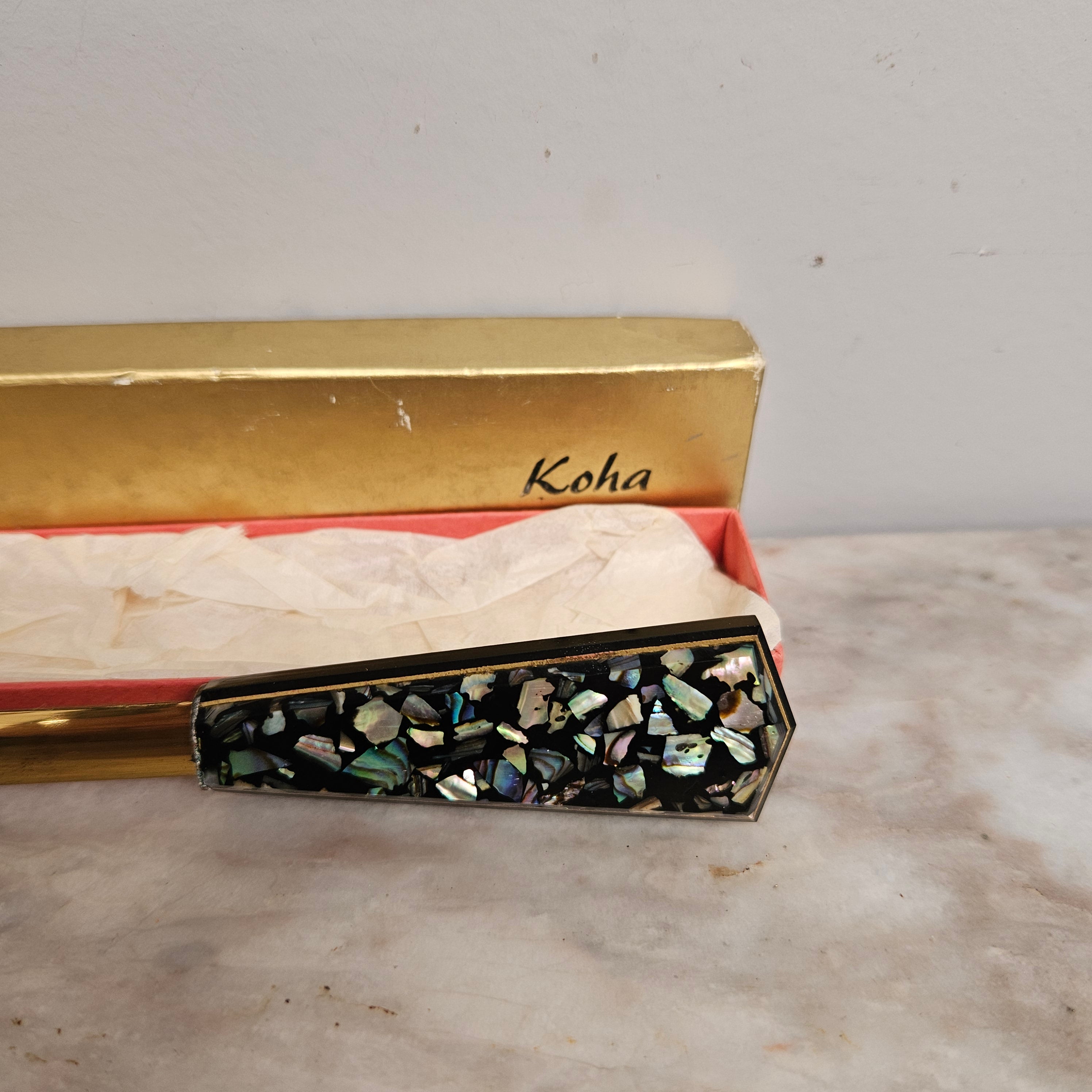 Rare Koha New Zealand Paua Shell Letter Opener | Antique & Vintage | Moonee Ponds Antiques | Australia Wide Delivery