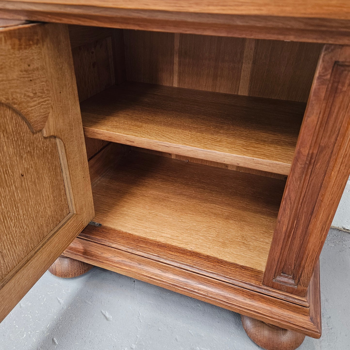 Pair of French Oak Gothic Style Bedsides