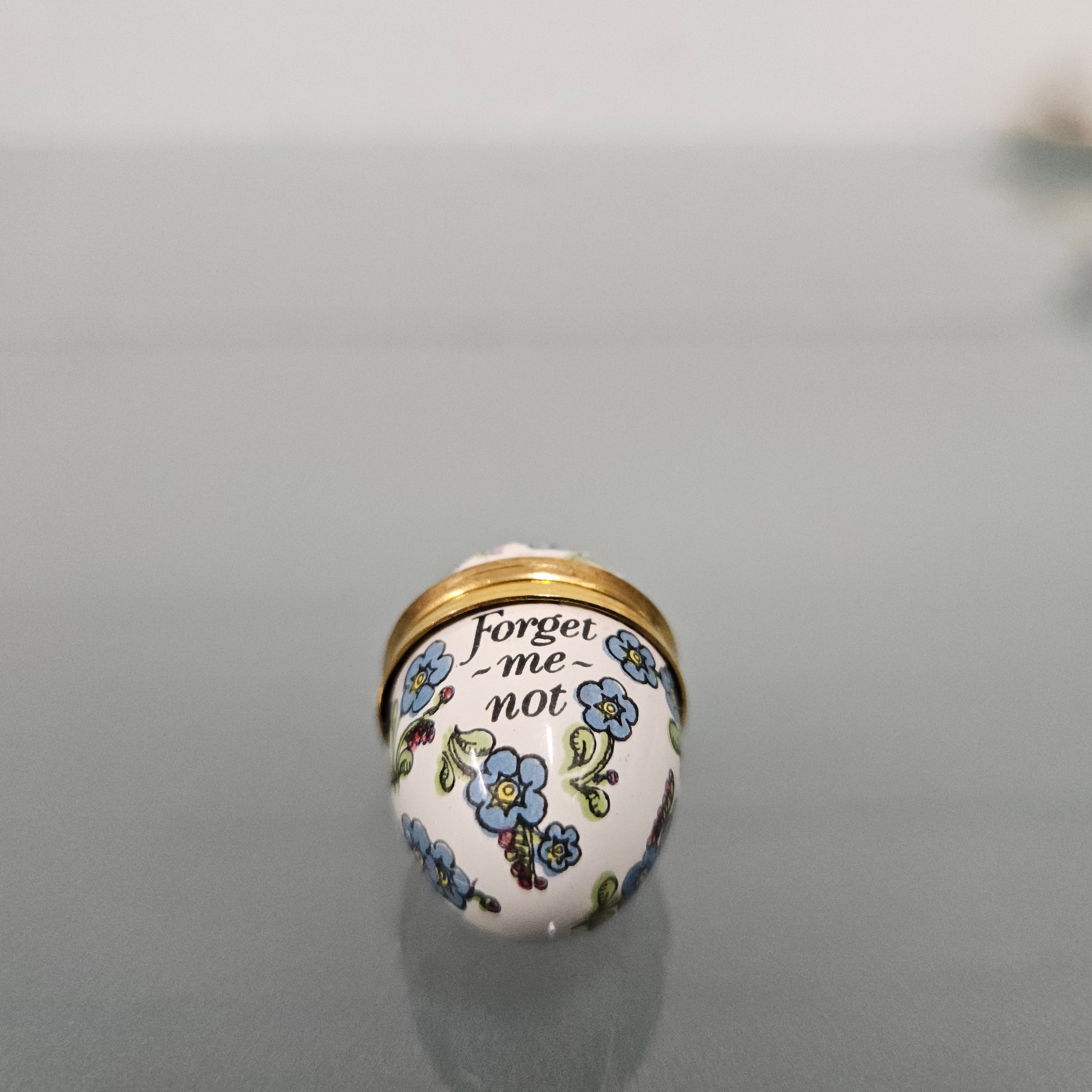 Bilston Enamel Forget Me Not Pill Box | Antique & Vintage | Moonee Ponds Antiques | Australia Wide Delivery