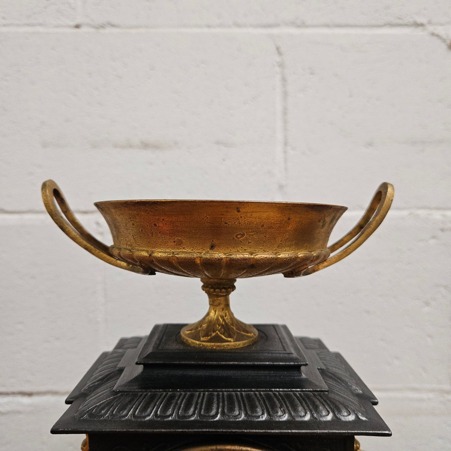 French Desk Clock With Inkwells