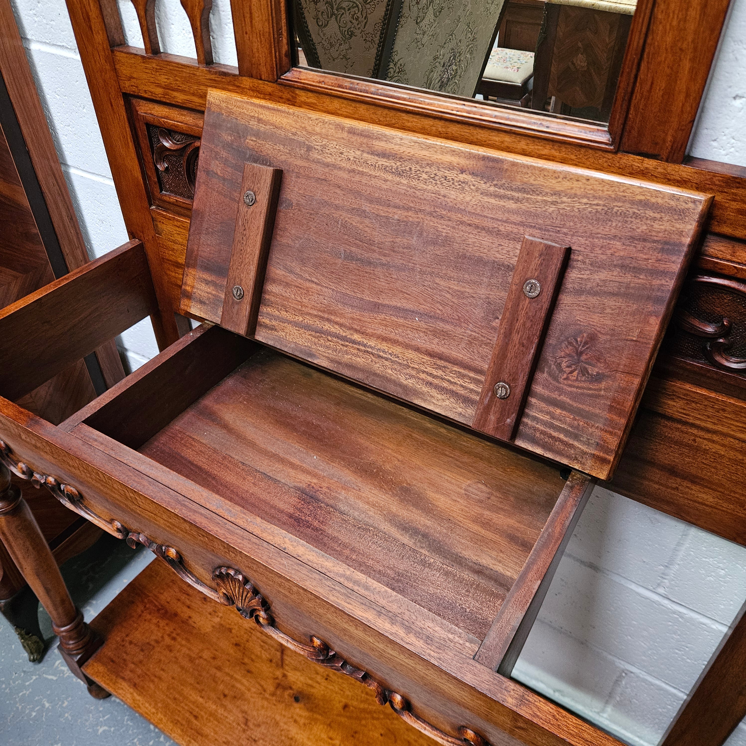 Stunning Edwardian Mahogany Hall Stand | Antique & Vintage | Moonee Ponds Antiques | Australia Wide Delivery