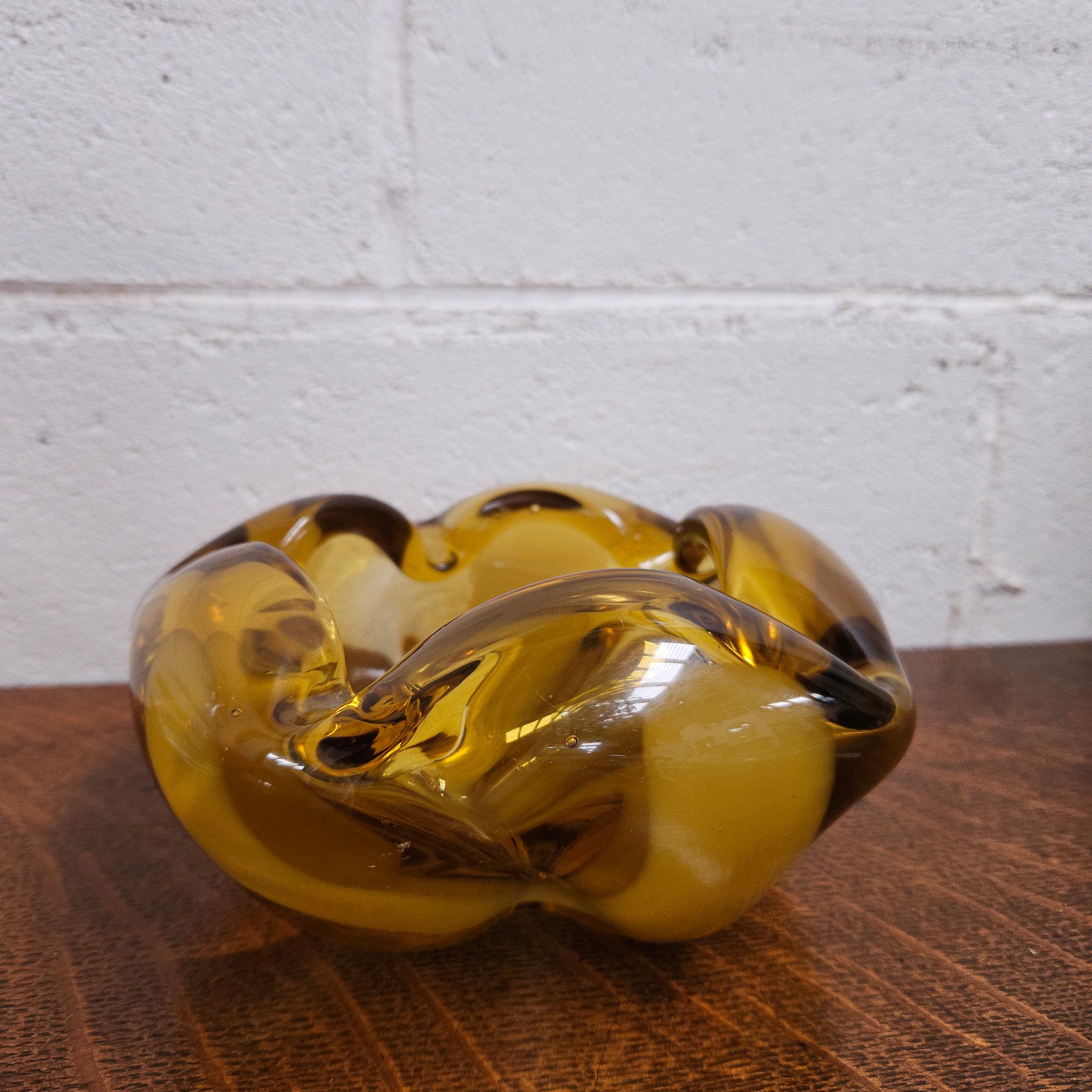 Amber Murano Glass Bowl | Antique & Vintage | Moonee Ponds Antiques | Australia Wide Delivery