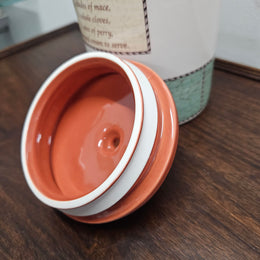 Vintage Sarah's Garden Large Storage Jar With Lid