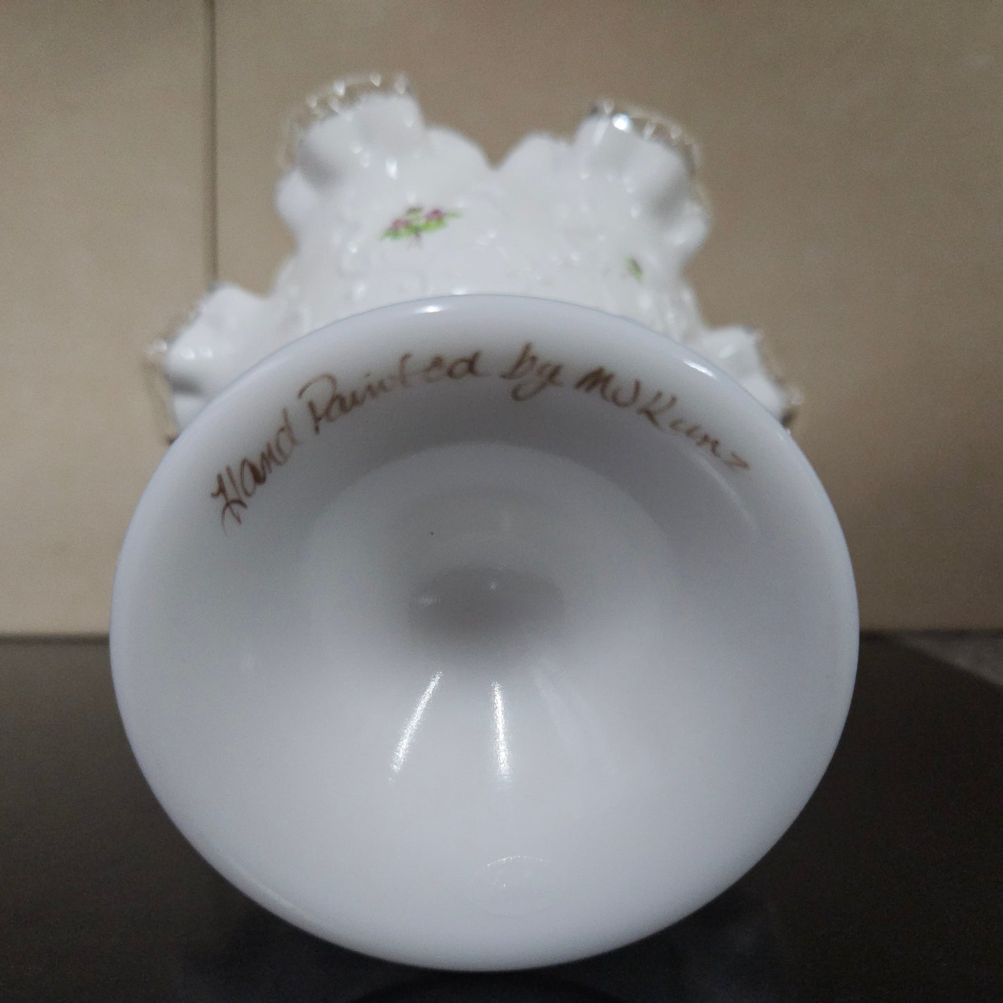 Fenton Hand Painted & Signed Comport