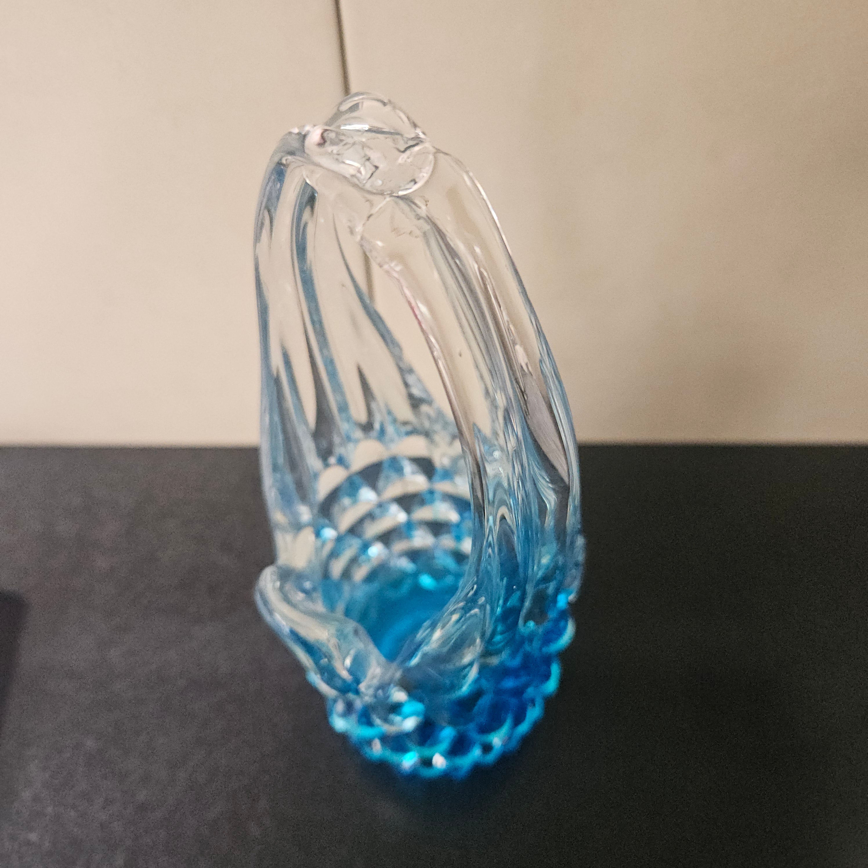 Interesting Vintage Art Glass Basket Vase | Antique & Vintage | Moonee Ponds Antiques | Australia Wide Delivery