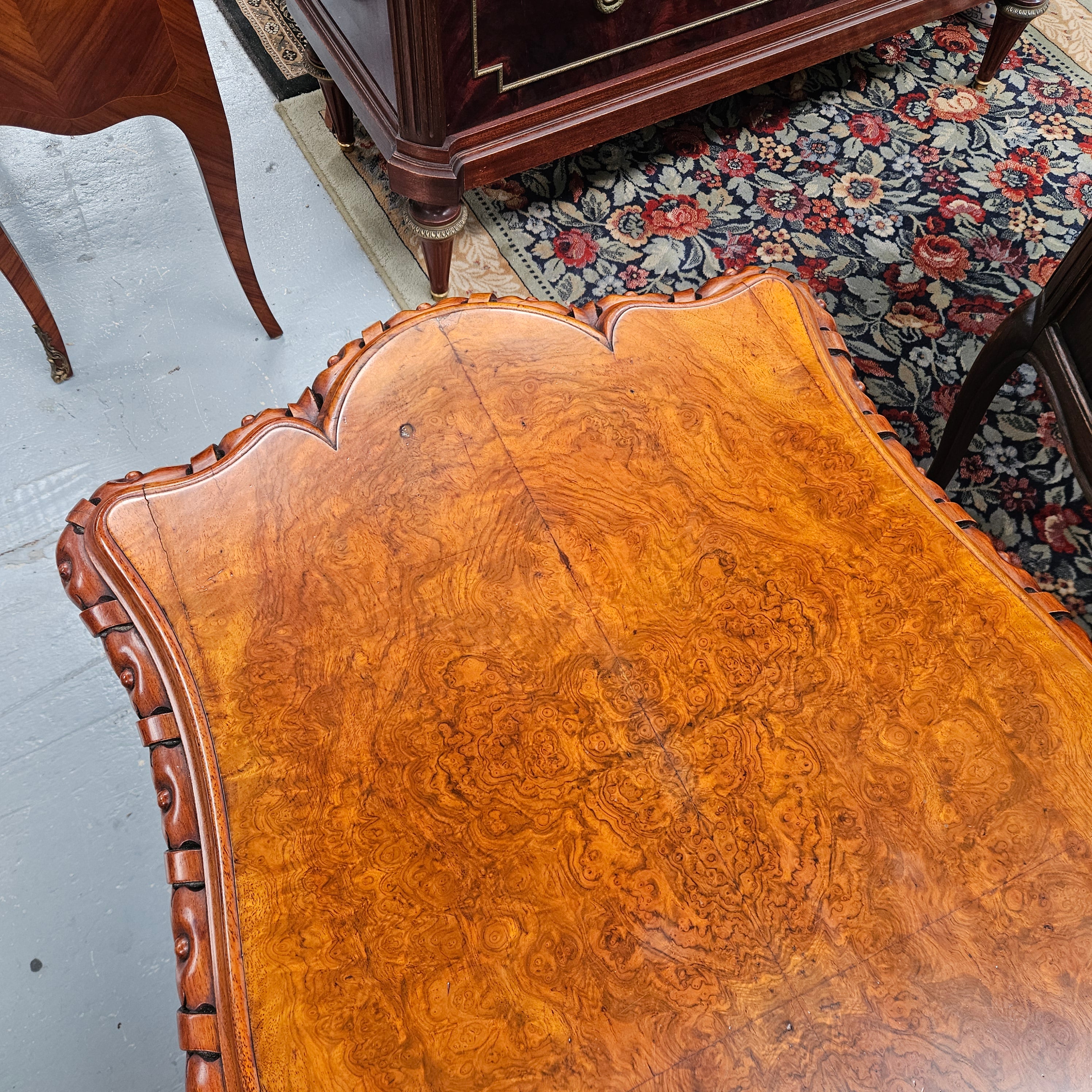 Stunning Victorian Figured Walnut Occasional/Side Table Circ 1860's | Antique & Vintage | Moonee Ponds Antiques | Australia Wide Delivery