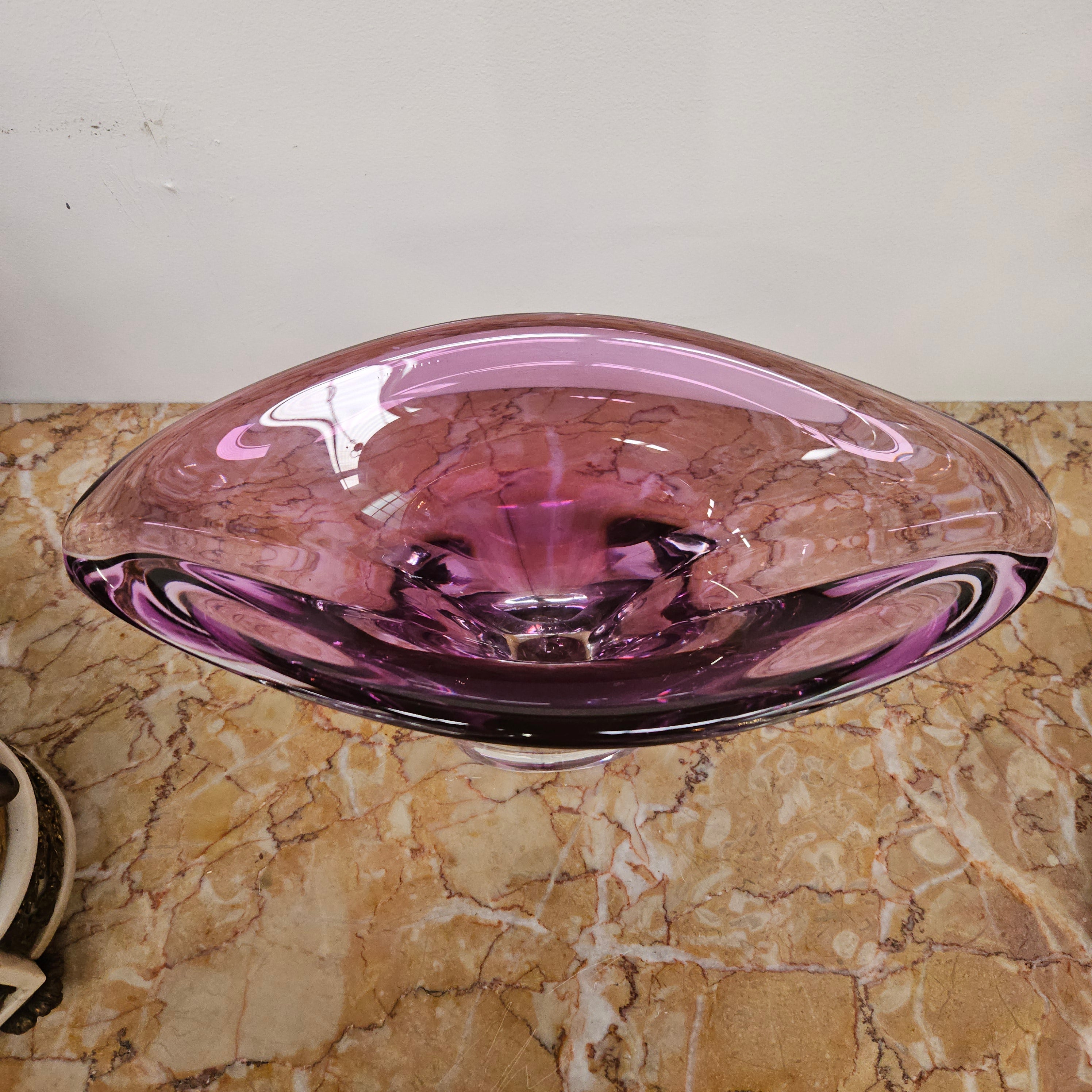 Val Lambert Signed Art Glass Vase | Antique & Vintage | Moonee Ponds Antiques | Australia Wide Delivery
