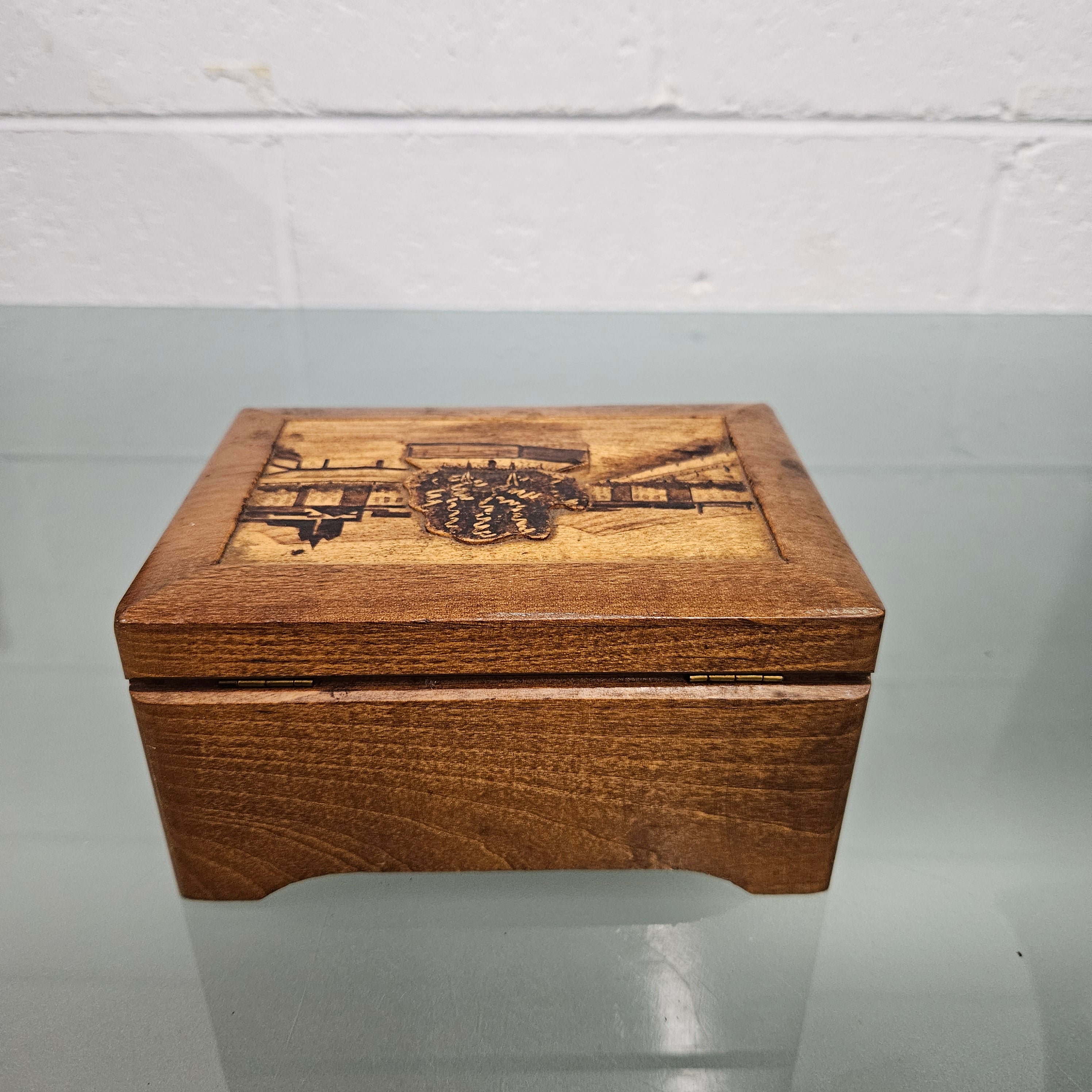 Vintage Wooden Carved Music Jewellery Box | Antique & Vintage | Moonee Ponds Antiques | Australia Wide Delivery