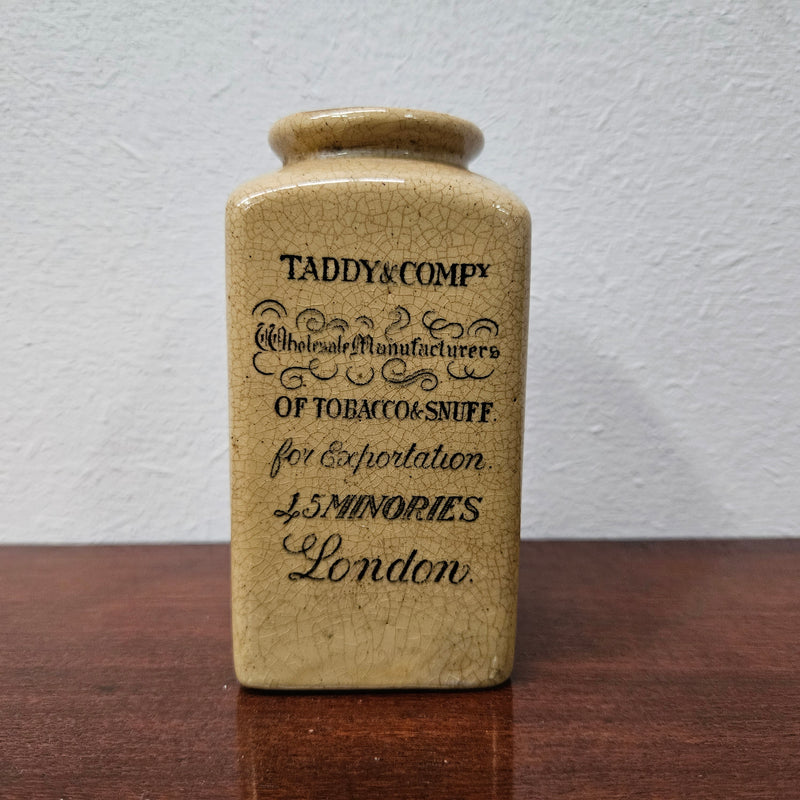 Rare large Taddy & Co ceramic snuff case bottle, it is in good original condition. Please see photos as they form part of the description.