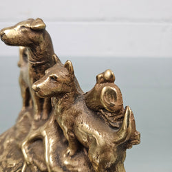 Vintage Brass Dogs Bookend | Antique & Vintage | Moonee Ponds Antiques | Australia Wide Delivery