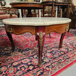 Louis XVth Style Coffee Table with Marble Top