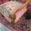 French 19th Century Walnut & Tapestry Fireside / Throne Chair | Antique & Vintage | Moonee Ponds Antiques | Australia Wide Delivery