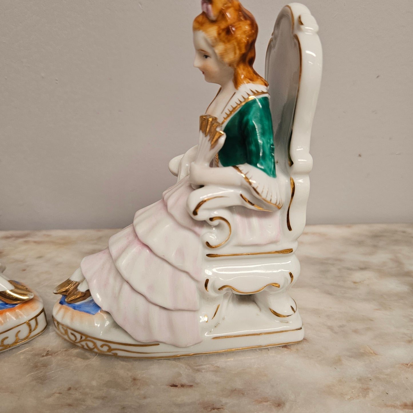 Pair of Vintage Porcelain Bookends