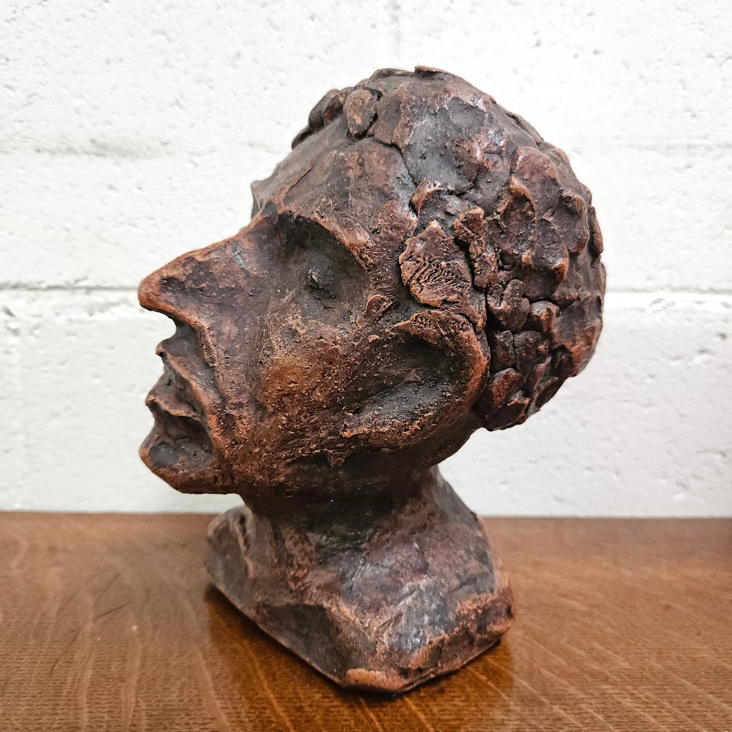 Vintage Sculptured Terracotta Bust