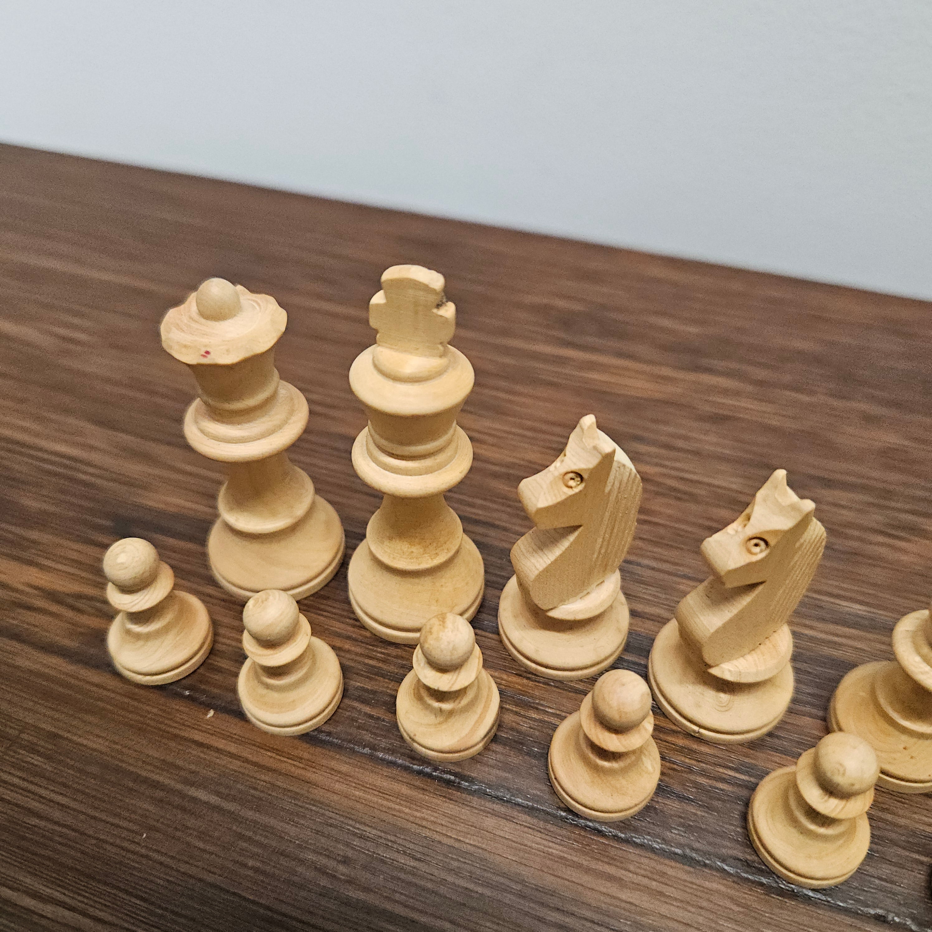 Vintage Wooden French Chess Set In Original Box | Antique & Vintage | Moonee Ponds Antiques | Australia Wide Delivery