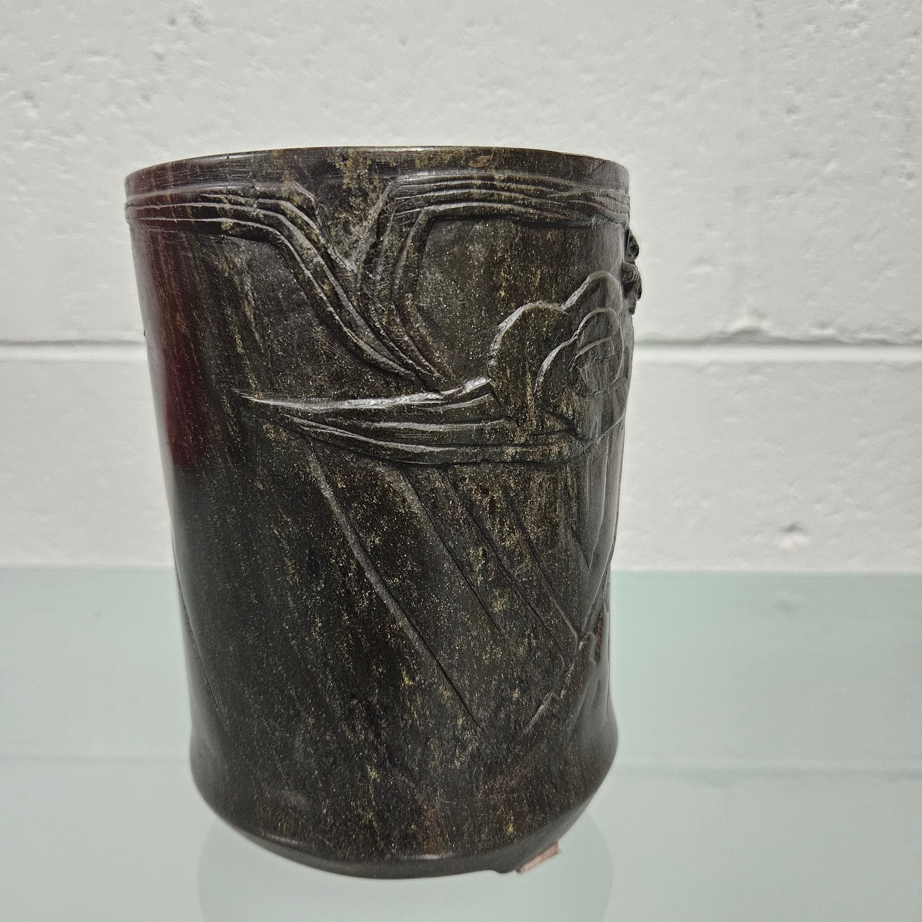 Antique Qing Dynasty Hand Carved Soap Stone Scholar's Brush Pot | Antique & Vintage | Moonee Ponds Antiques | Australia Wide Delivery