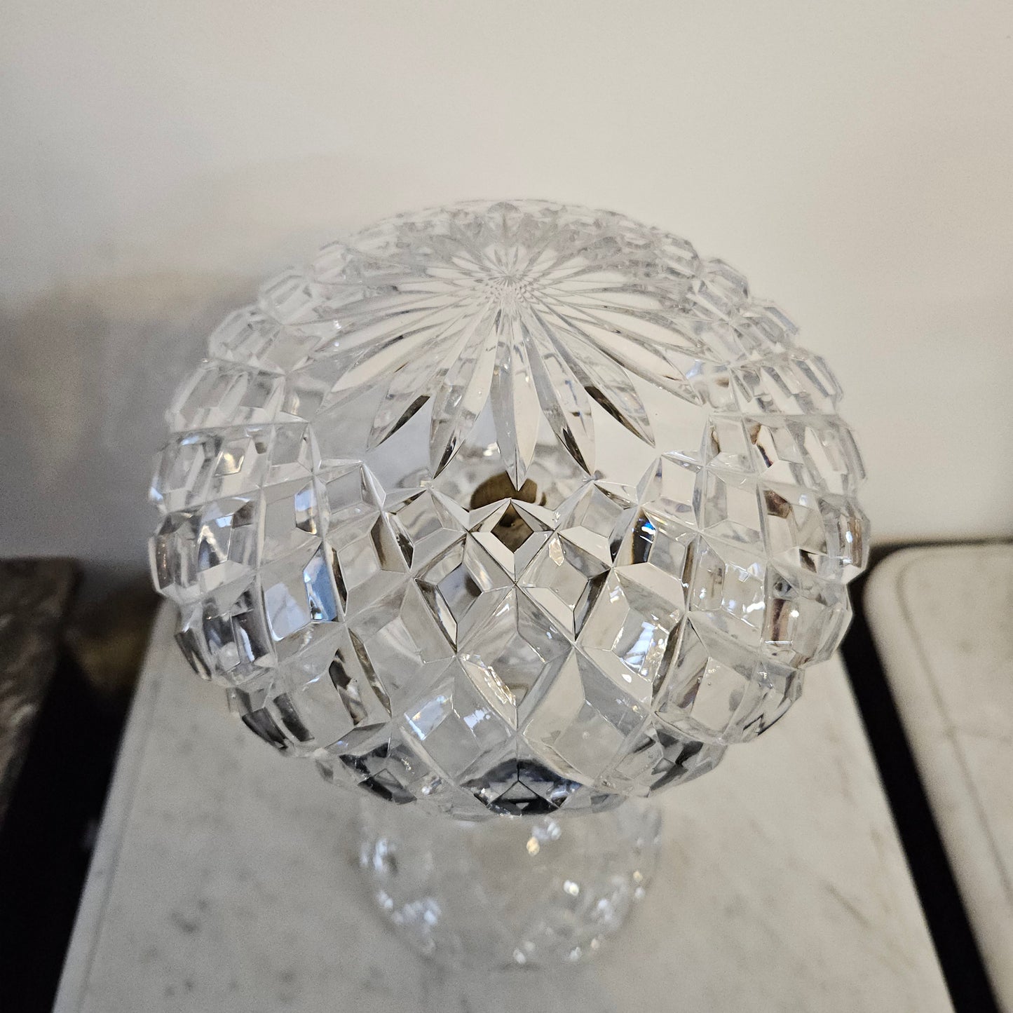 Vintage Bohemian Crystal Boudoir Table Lamp