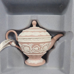 Wedgewood Pink White Hanging Teapot Ornament | Antique & Vintage | Moonee Ponds Antiques | Australia Wide Delivery